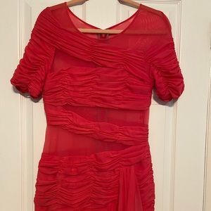 BCBGMaxAzaria hot pink cut out dress